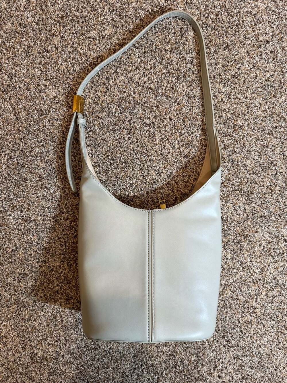 Antik Kraft Sage Green Shoulder Bag with Gold Tone Hardware
